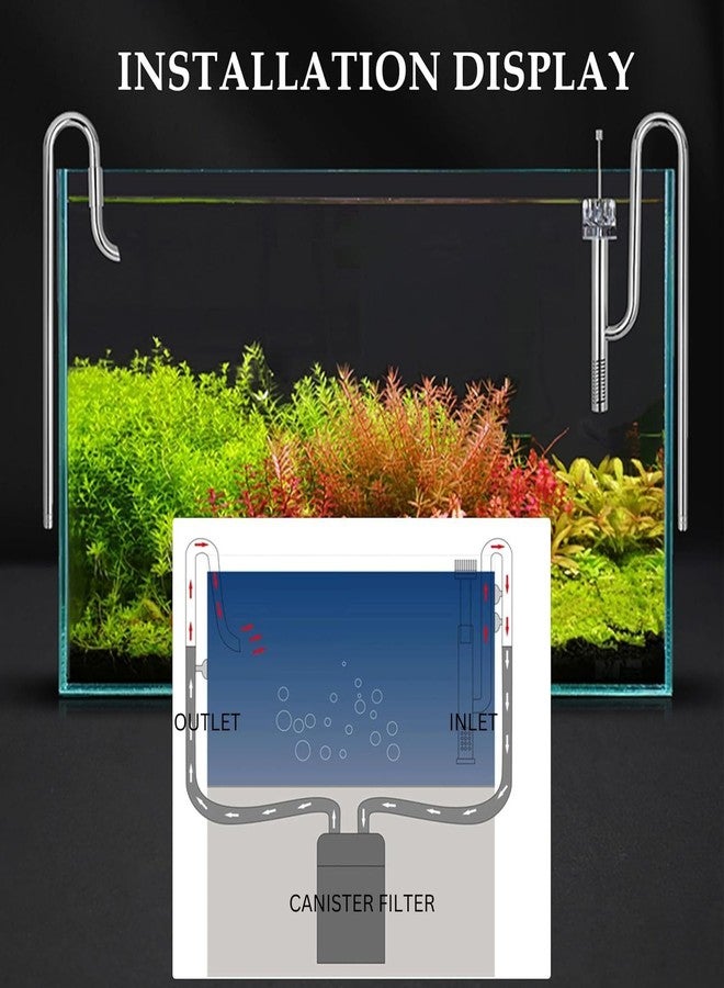 VAYINATO® 16mm Stainless Steel Lily Pipe Set with Surface Skimmer, Inflow and Outflow for Aquarium Canister Filter - Removes Surface Scum Pipe for Planted Tank by Petzlifeworld - Image 2